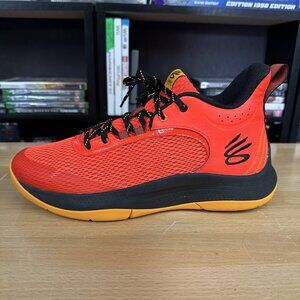 Under Armour Curry 3Z6 Basketball Sneakers Orange Black Men’s Size 9